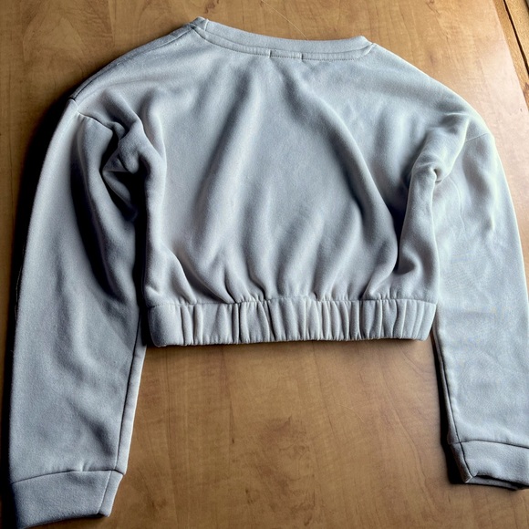 Beige Cropped Crew Neck - Picture 2 of 3